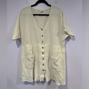 Cream‎ by together button down cotton dress